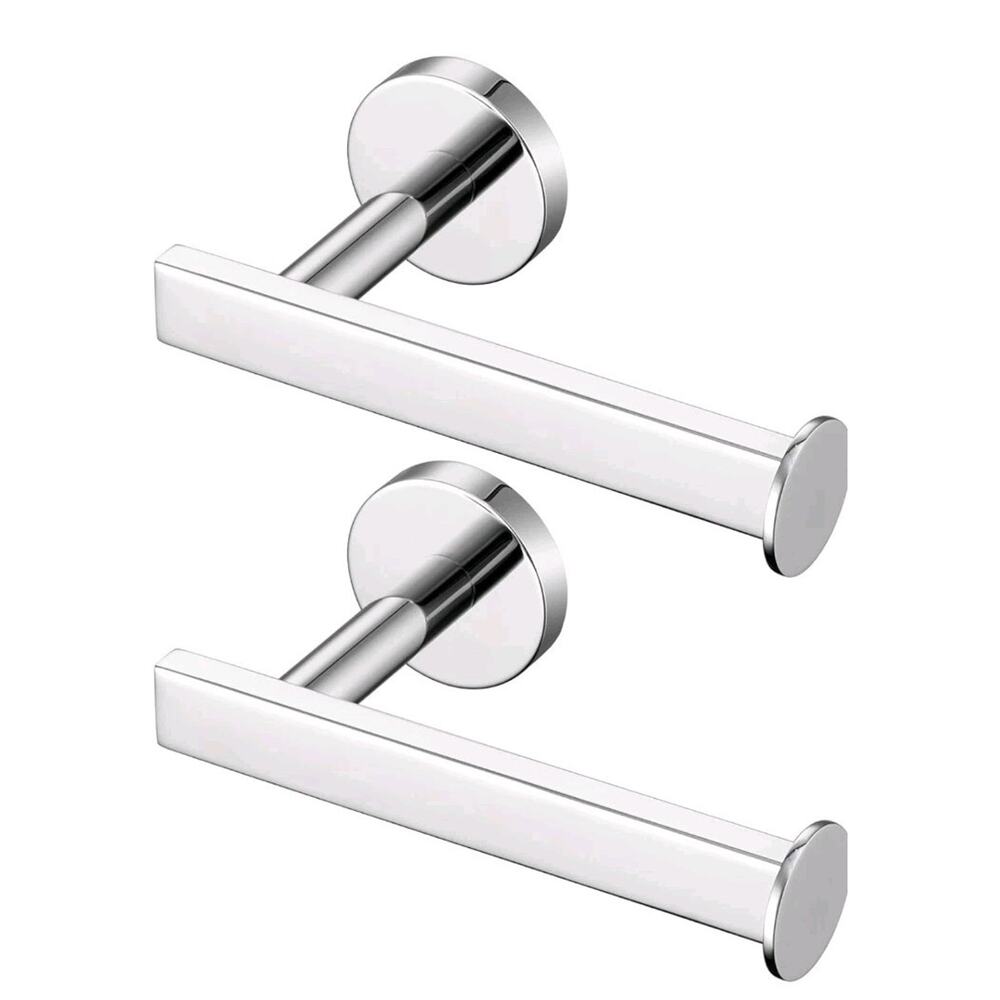 Toilet Paper Holder Polished Chrome Stainless Steel Toilet Roll Holder Wall...